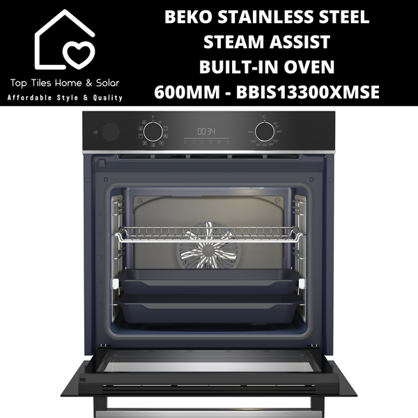 Beko Stainless Steel Steam Assist Built-in Oven - 600mm BBIS13300XMSE