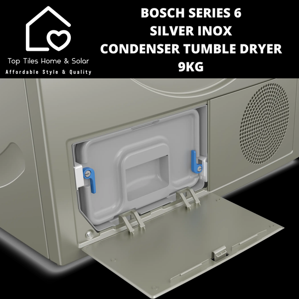 Bosch Series 6 - Silver Inox Condenser Tumble Dryer - 9kg