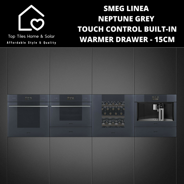 Smeg Linea Neptune Grey Touch Control Built-In Warmer Drawer - 15cm