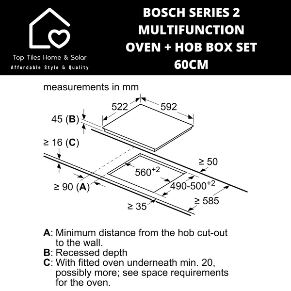 Bosch Series 4 - Multifunction Oven + Hob Box Set - 60cm