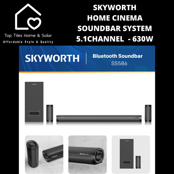 Skyworth Home Cinema Soundbar System 5.1Channel  - 630W