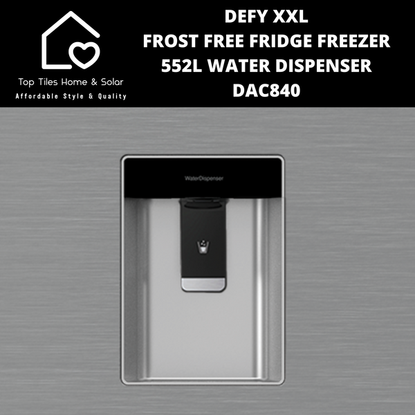 Defy XXL Frost Free Combi Fridge Freezer - 552L Water Dispenser DAC840