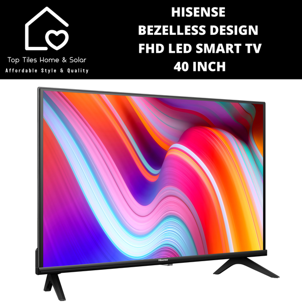 Hisense Bezelless Design FHD LED Smart TV - 40 Inch