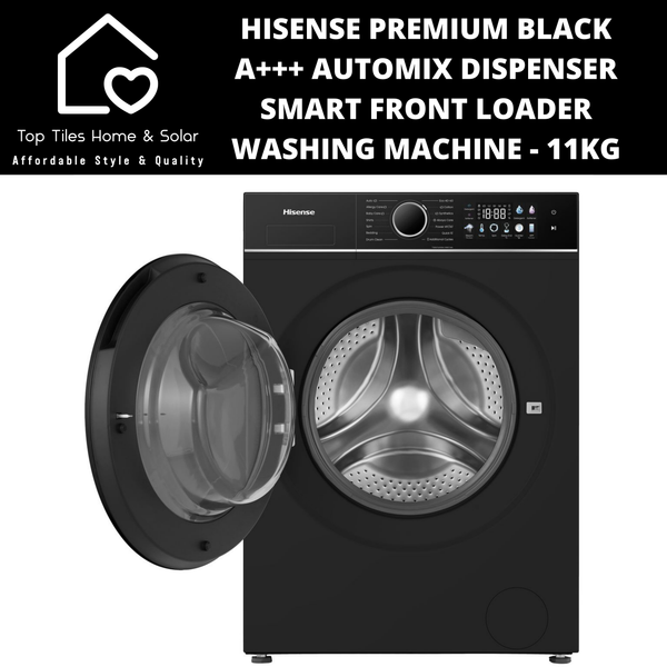 Hisense Premium Black A+++ AutoMix Dispenser Smart Front Loader Washing Machine - 11kg