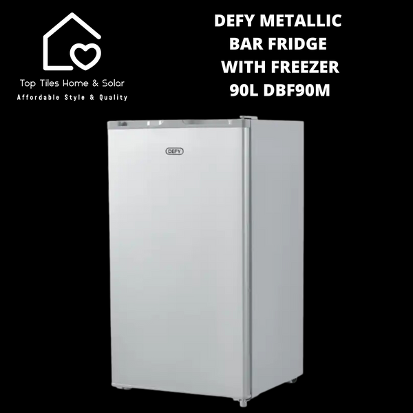 Defy Metallic Bar Fridge with Freezer - 90L DBF90M