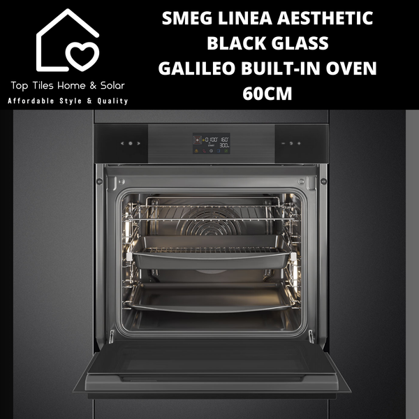 Smeg Linea Aesthetic Black Glass Galileo Built-in Oven – 60cm