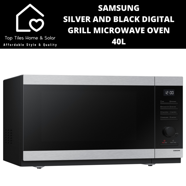 Samsung Silver and Black Digital Grill Microwave Oven - 40L