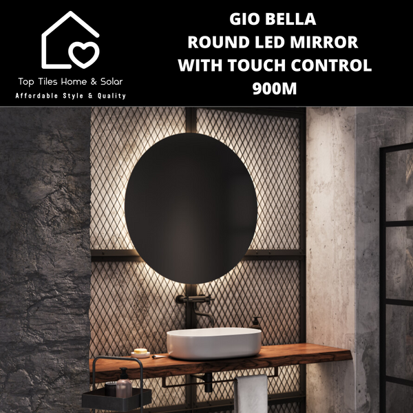Gio Bella Round LED Mirror with Touch Control - 900mm