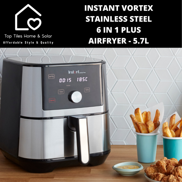 Instant Vortex Stainless Steel 6 in 1 Plus Airfryer - 5.7L