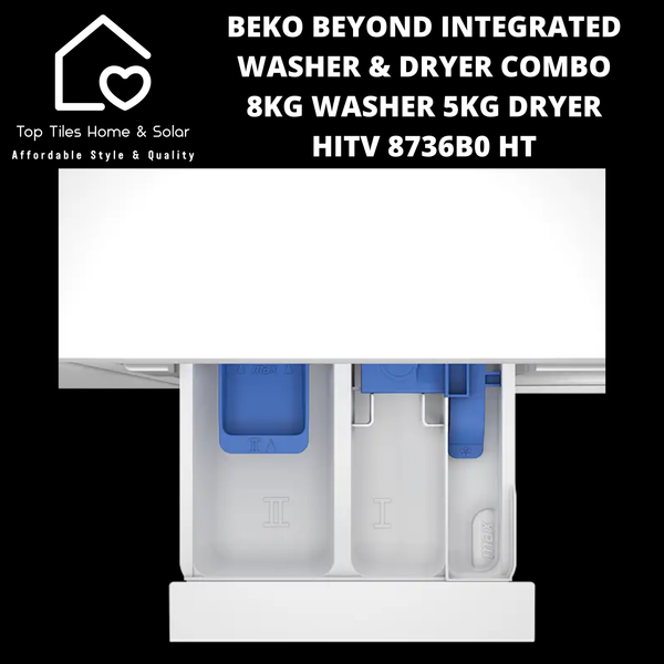 Beko Beyond Integrated Washer & Dryer Combo -  8kg Washer 5kg Dryer HITV 8736B0 HT