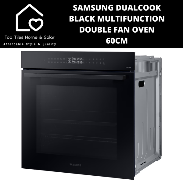 Samsung DualCook Black Multifunction Double Fan Oven - 60cm