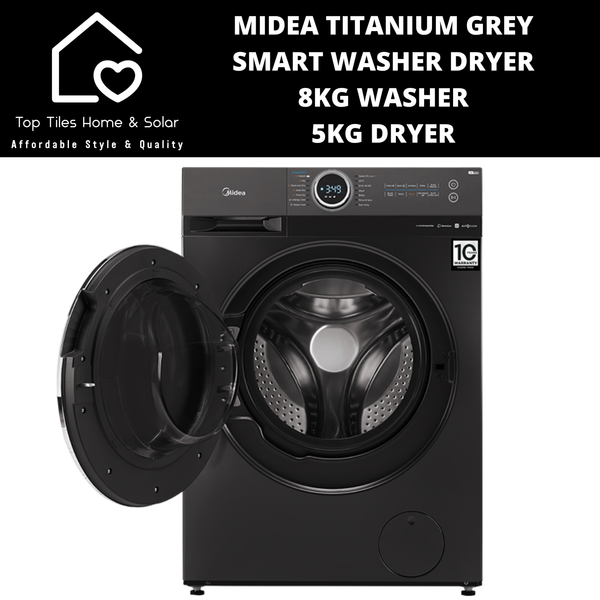 Midea Titanium Grey Smart Washer Dryer - 8/5kg Washer Dryer