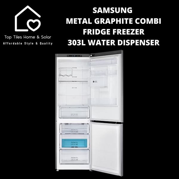 Samsung Metal Graphite Combi Fridge Freezer - 303L Water Dispenser