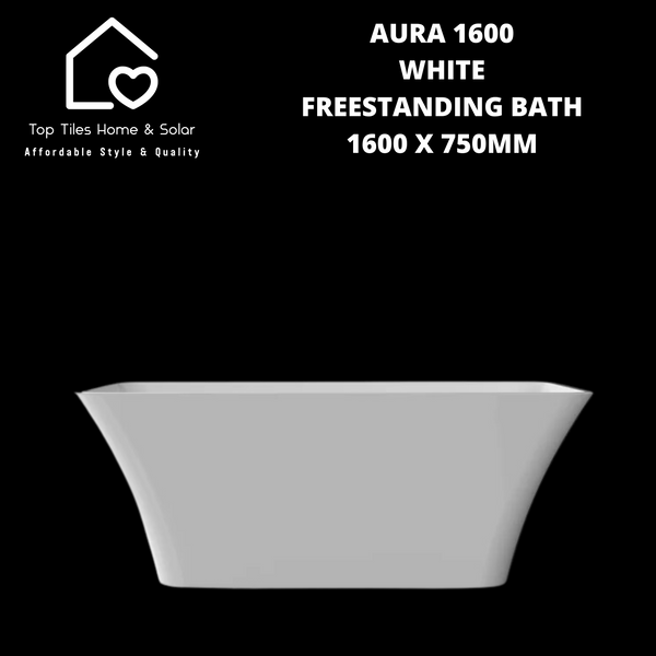 Aura 1600 White Freestanding Bath - 1600 x 750mm