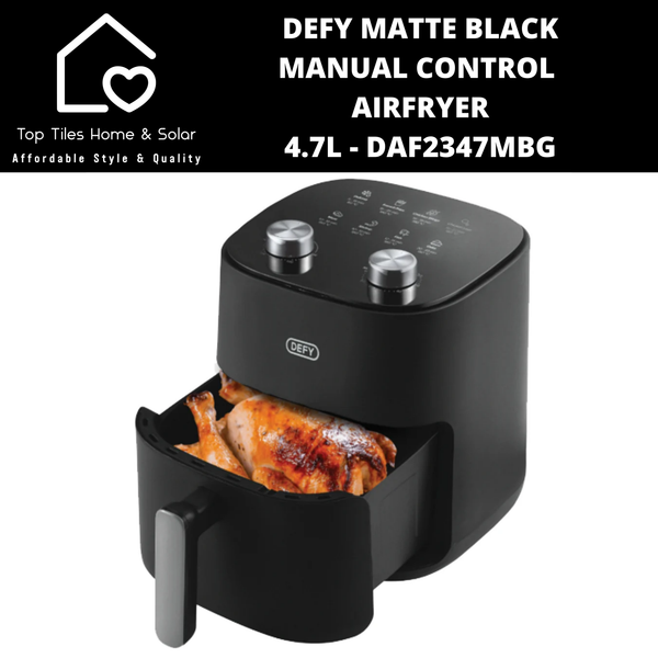 Defy Matte Black Manual Touch Control Airfryer - 4.7L DAF 2347 MBG