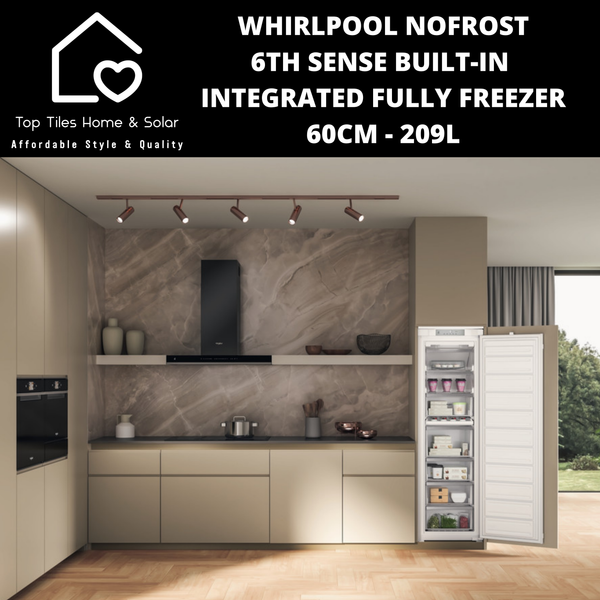 Whirlpool NoFrost 6th Sense Built-in Integrated Fridge Freezer 60cm - 209L