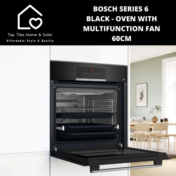 Bosch Series 6 Black - Oven with Multifunction Fan - 60cm