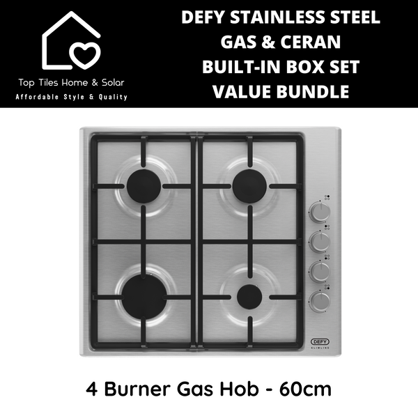 Defy Stainless Steel Gas & Ceran Built-in Box Set - Value Bundle