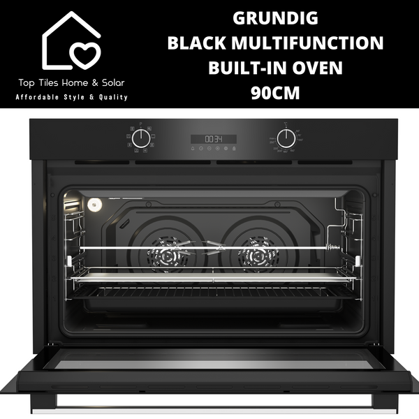 Grundig Black Multifunction Built-in Oven - 900mm 100L