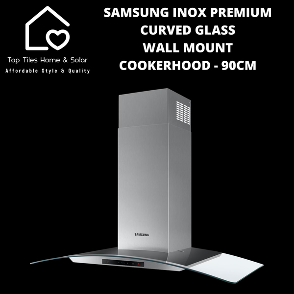 Samsung Inox Premium Curved Glass Wall Mount Cookerhood - 90cm