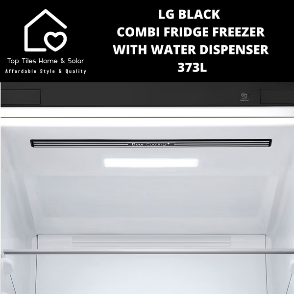 LG Black Combi Fridge Freezer - 373L Water Dispenser