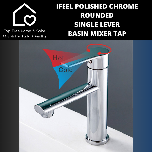 IFeel Gun Polished Chrome Rounded Single Lever Basin Mixer Tap