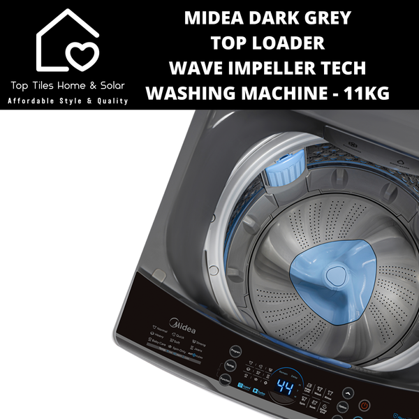 Midea Dark Grey Top Loader Wave Impeller Tech Washing Machine - 11kg