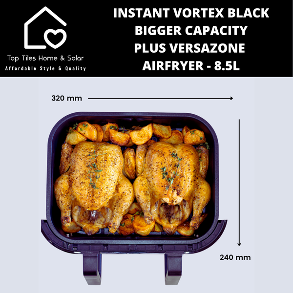 Instant Vortex Black Bigger Capacity Plus VersaZone  Airfryer - 8.5L