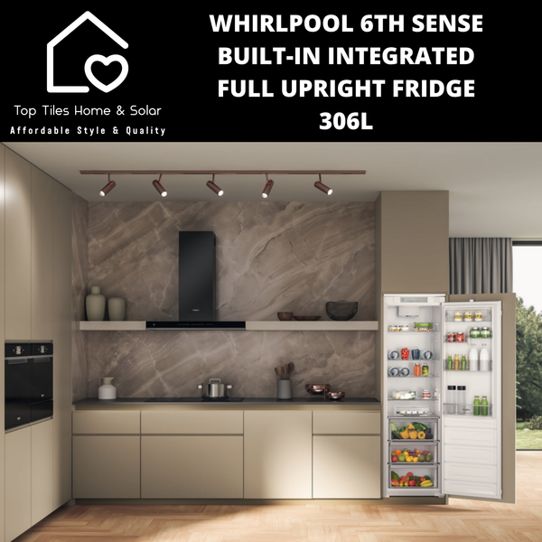 Whirlpool 6th Sense Built-in Integrated Full Upright Fridge - 306L