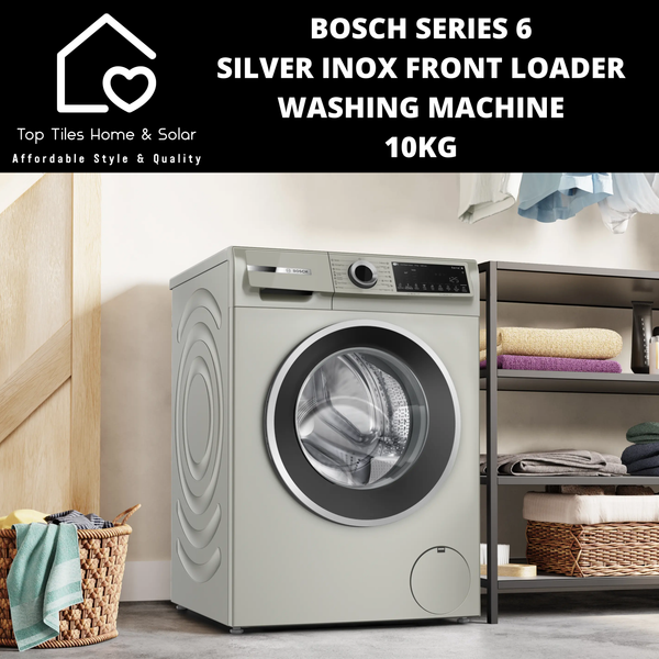 Bosch Series 6 - Silver Inox Front Loader Washing Machine - 10kg