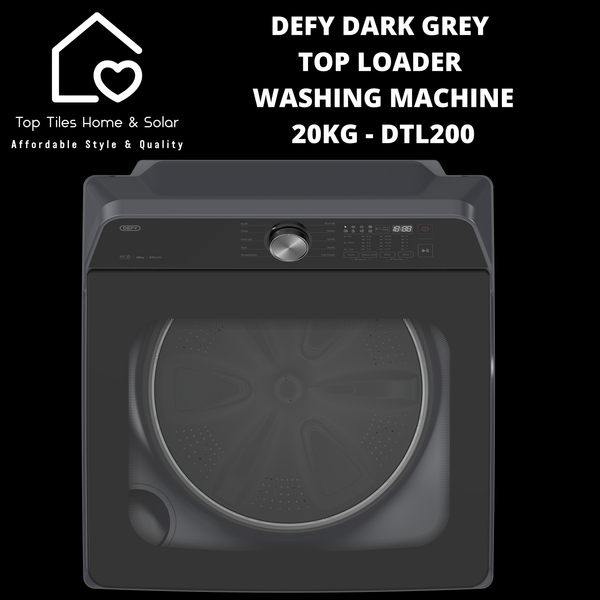 Defy Dark Grey Top Loader Washing Machine - 20kg DTL200