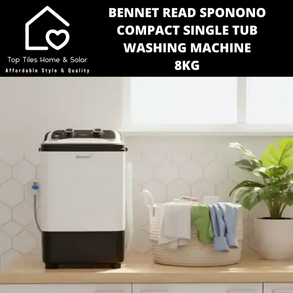 Bennet Read Sponono Compact Single Tub Washing Machine - 8kg