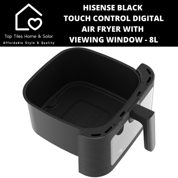 Hisense Black Touch Control Digital Air Fryer with Viewing Window - 8L