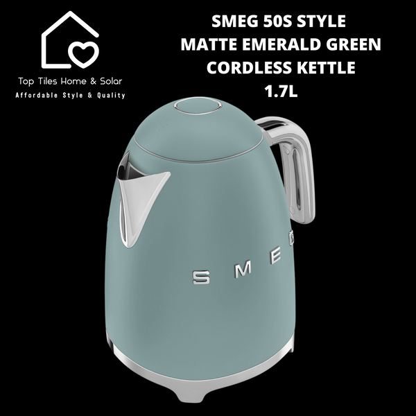 Smeg 50s Style Matte Emerald Green Cordless Kettle - 1.7L