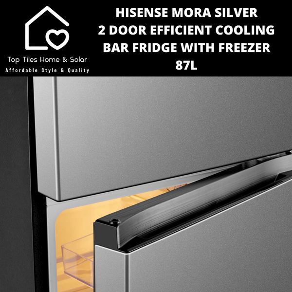 Hisense MORA Silver 2 Door Efficient Cooling Bar Fridge with Freezer - 87L