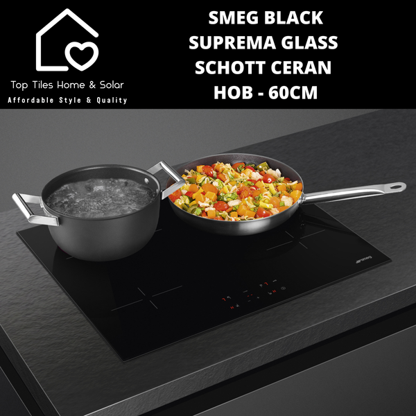 Smeg Black Suprema Glass Schott Ceran Hob - 60cm