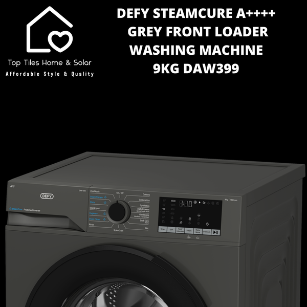 Defy SteamCure A+++ Grey Front Loader Washing Machine - 9kg DAW399