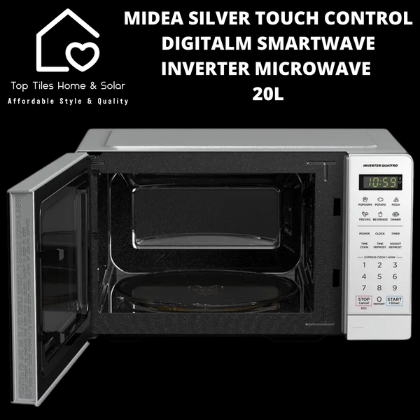 Midea Silver Digital Touch Control SmartWave Inverter Microwave - 20L