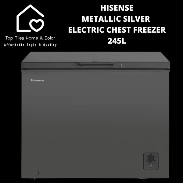Hisense Metallic Silver Electric Chest Freezer - 245L