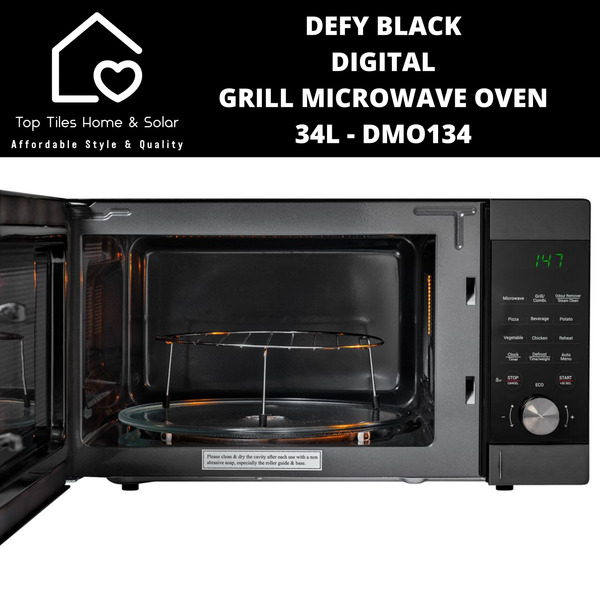Defy Black Digital Grill Microwave Oven - 34L DMO134
