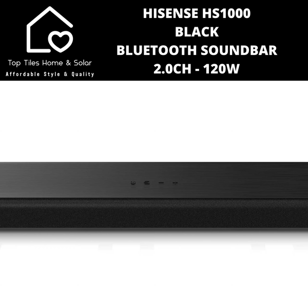 Hisense HS1000 Black Bluetooth Soundbar 2.0Ch - 120W