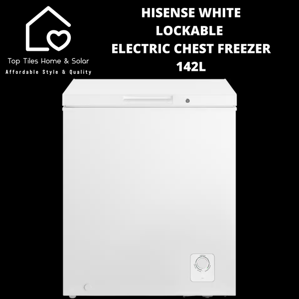 Hisense White Lockable Electric Chest Freezer - 142L