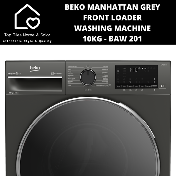 Beko Manhattan Grey Front Loader Washing Machine - 10kg BAW 201