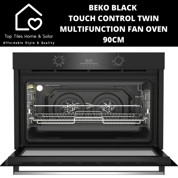 Beko Black Touch Control Twin Fan Multifunction Fan Oven 100L - 90cm