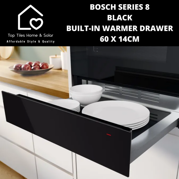 Bosch Series 8 - Black Built-In Warmer Drawer - 60 x 14cm