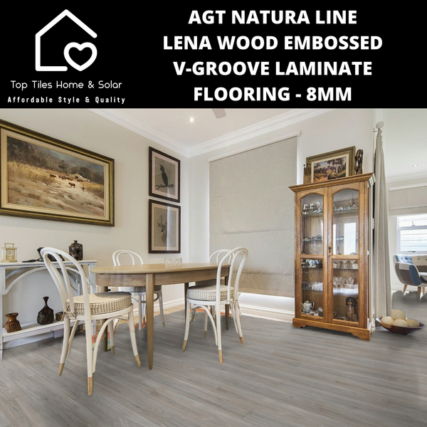 AGT Natura Line Lena Wood Embossed V-Groove Laminate Flooring - 8mm