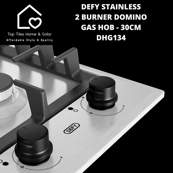 Defy Stainless 2 Burner Domino Gas Hob - 30cm DHG134