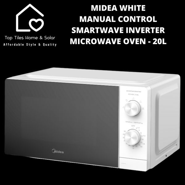 Midea White Manual Control SmartWave Inverter Microwave Oven - 20L