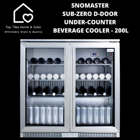 SnoMaster Sub-Zero SS D-Door Under-Counter Beverage Cooler - 200L