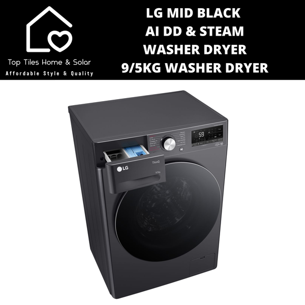 LG Mid Black AI DD & Steam Washer Dryer - 9/5kg Washer Dryer